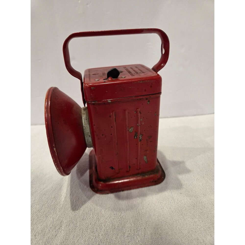 Vintage 1950s Olin No. 99 Red Metal Lantern Flashlight - As Is/Untested - Picture 5 of 11
